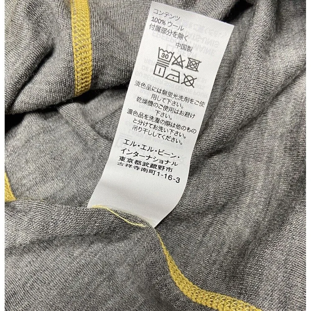 LL Bean Baselayer XXL 100% Merino Wool Cresta Midweight 250 Quarter Zip‎ Top